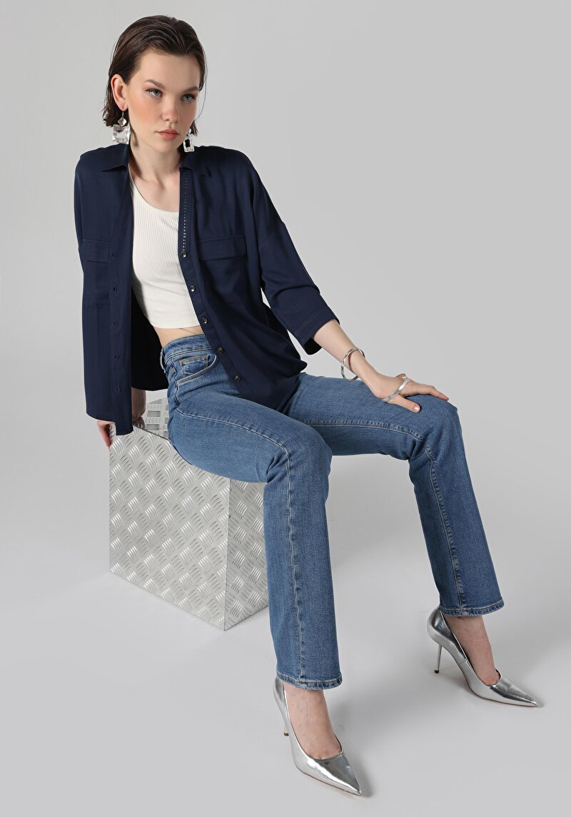 Зображення 797 Adel Джинси Жіночі Блакитні Кльош Cl1064451