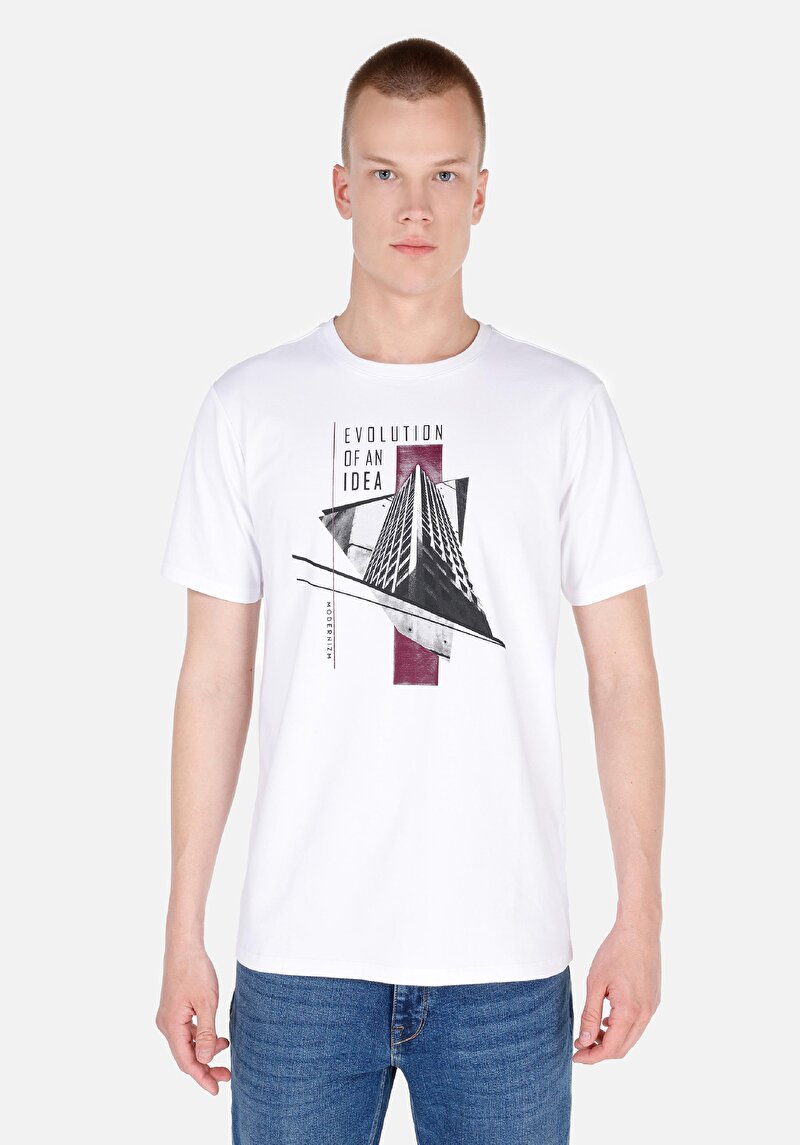 Зображення Футболка З Коротким Рукавом Чоловіча Біла  Cl1064696