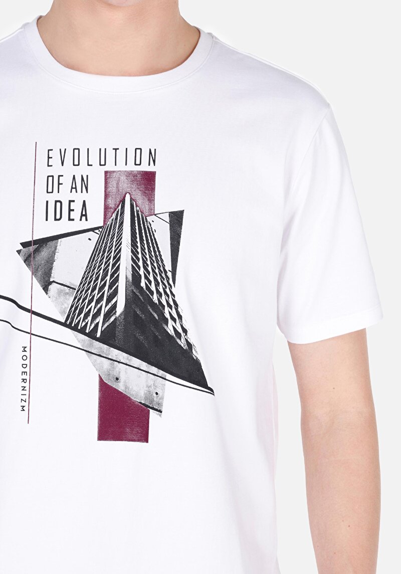 Показати інформацію про Футболка З Коротким Рукавом Чоловіча Біла  Cl1064696