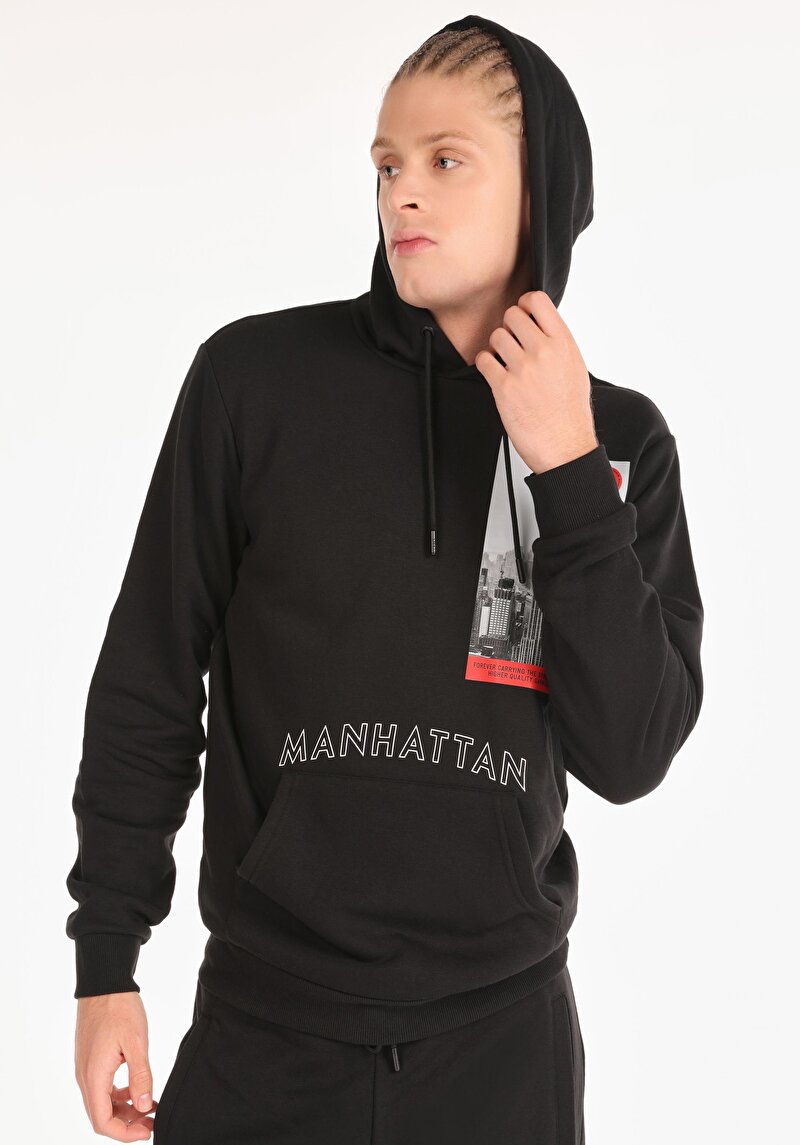 Показати інформацію про Толстовка Чоловіча Чорна  Cl1064781