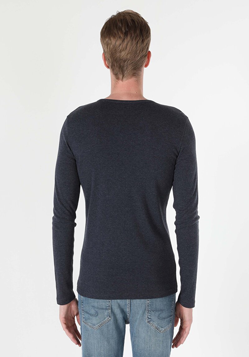 Показати інформацію про Футболка З Довгим Рукавом Чоловіча Синя  Cl1022847