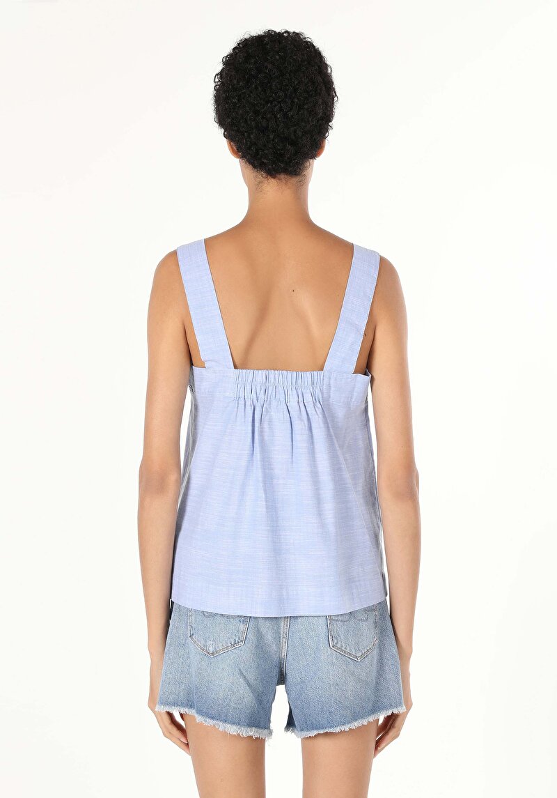 Зображення Сорочка З Коротким Рукавом Жіноча Блакитна Cl1058763