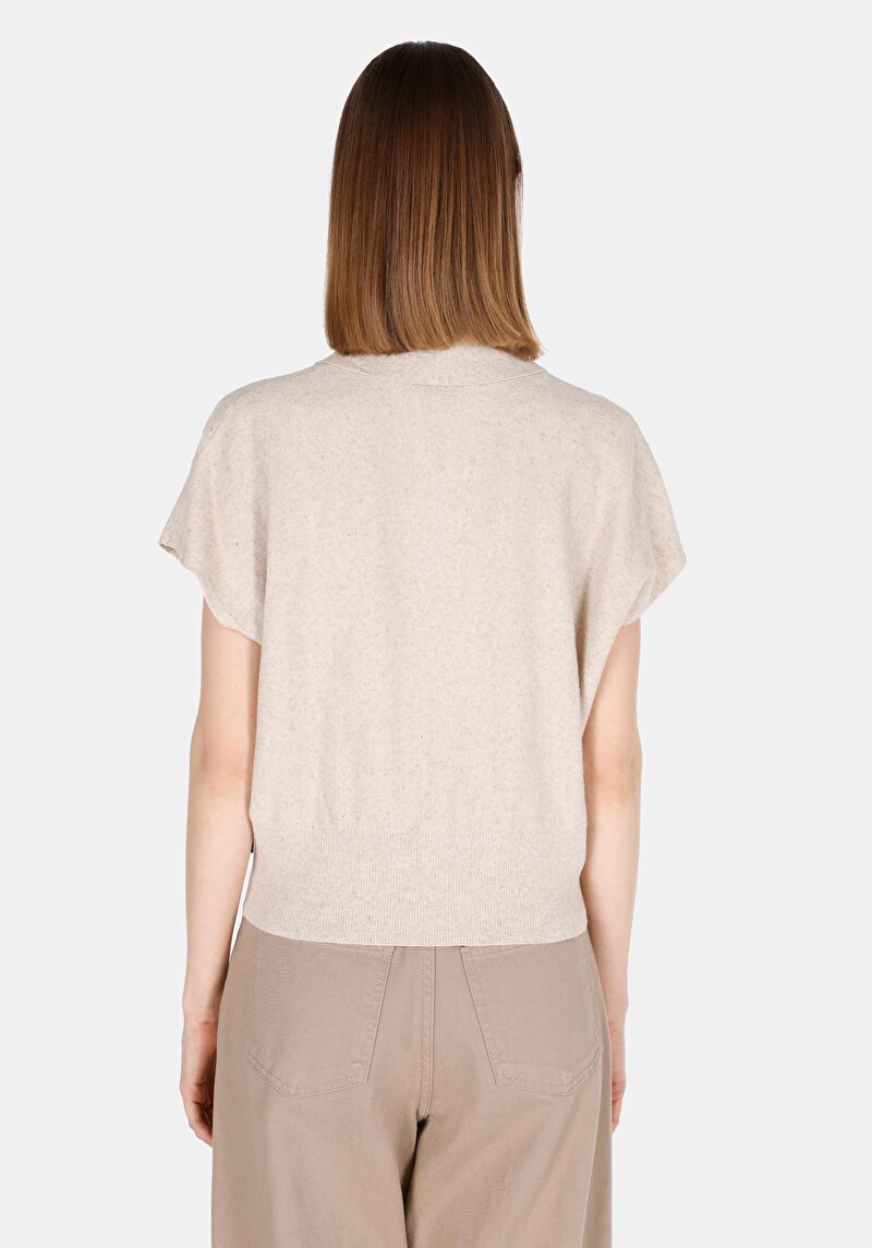 Показати інформацію про Светр Із Коротким Рукавом Жіночий Бежевий  Cl1073130