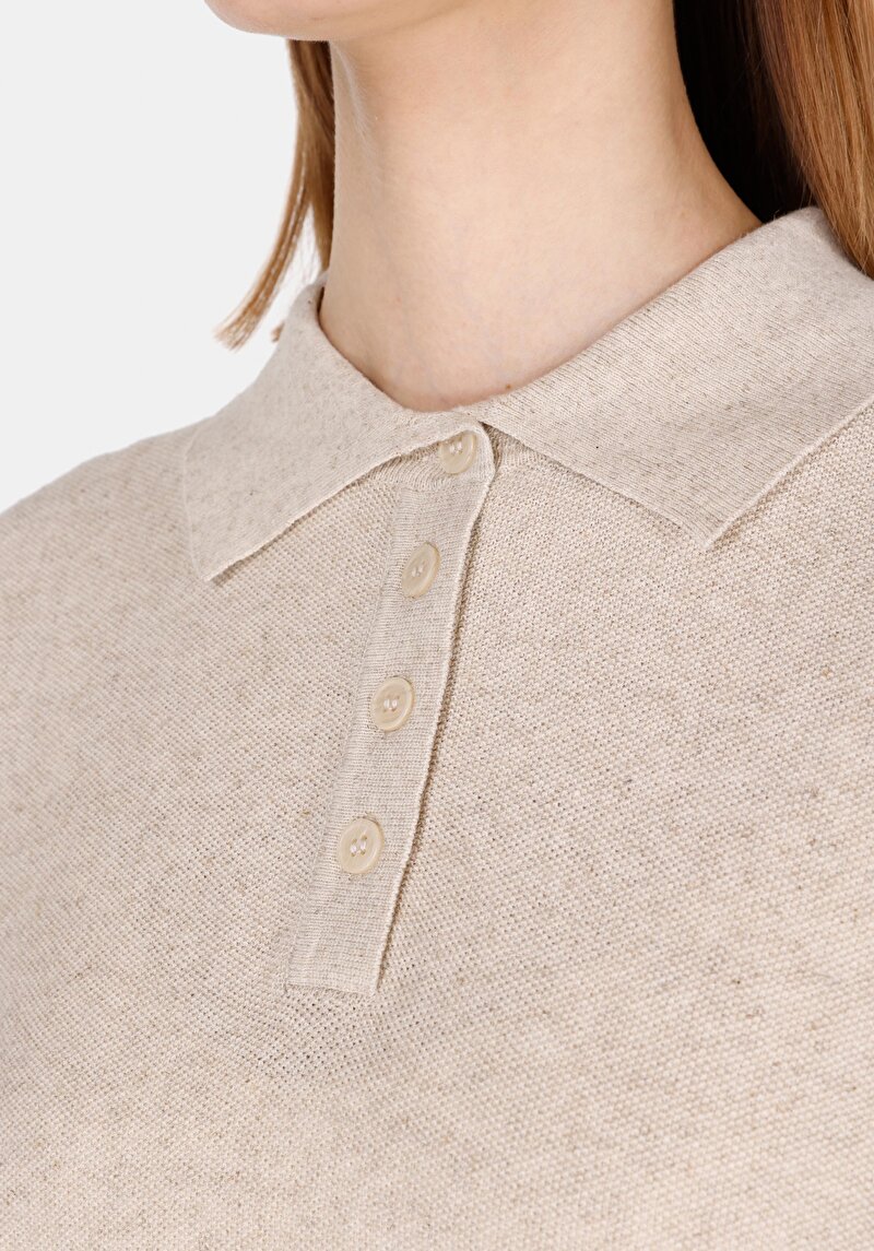 Показати інформацію про Светр Із Коротким Рукавом Жіночий Бежевий  Cl1073130