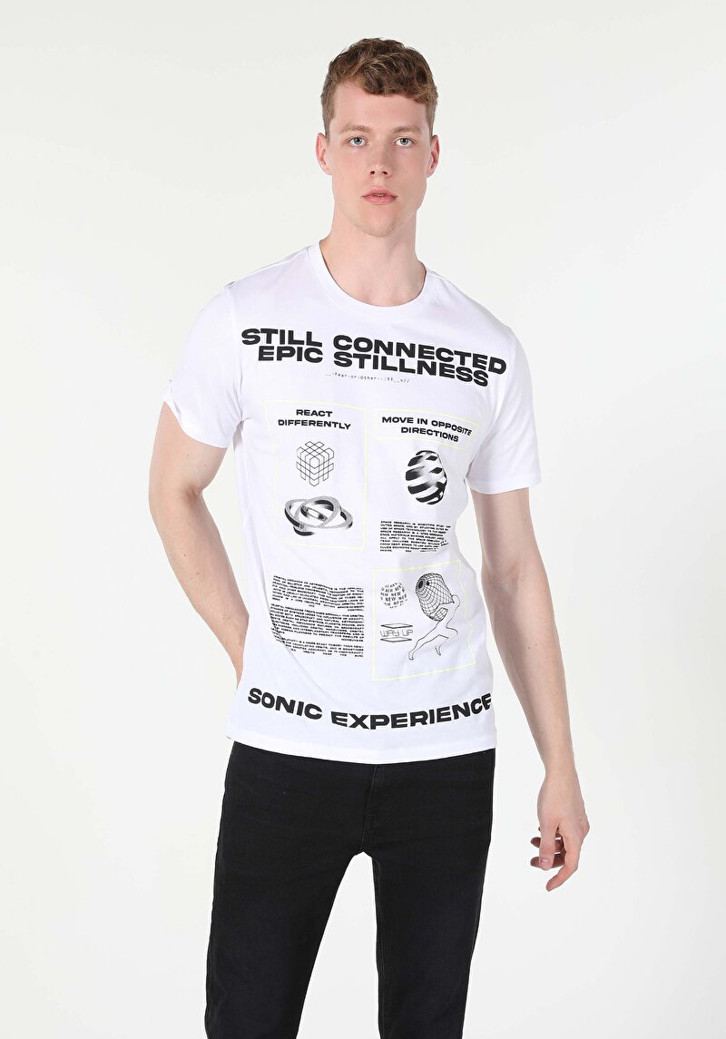 Зображення Футболка З Коротким Рукавом Чоловіча Біла  Cl1058883