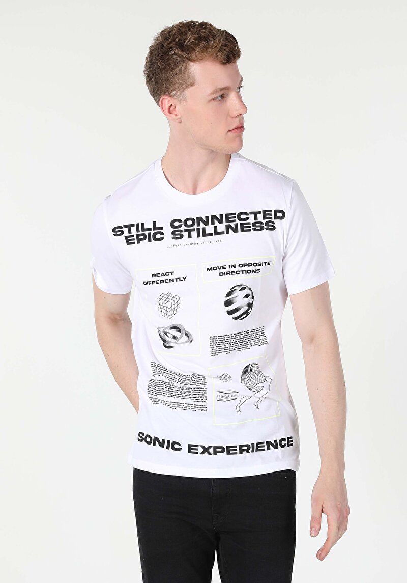 Показати інформацію про Футболка З Коротким Рукавом Чоловіча Біла  Cl1058883