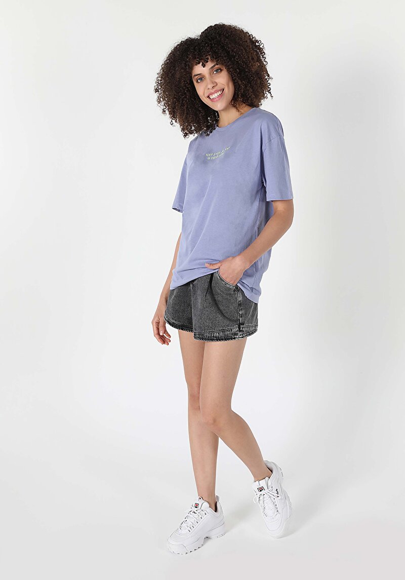 Зображення Футболка З Коротким Рукавом Жіноча Фіолетова  Cl1058986