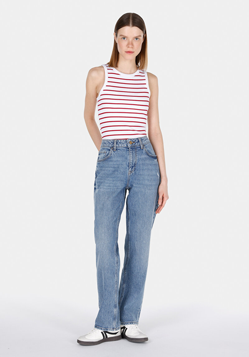 Зображення Джинси Жіночі Блакитні Прямого Крою Cl1073519