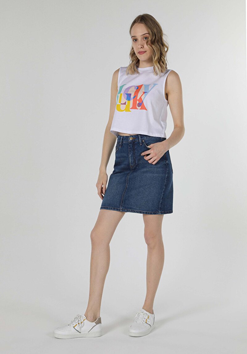 Зображення Спідниця Жіноча Блакитна Cl1059512