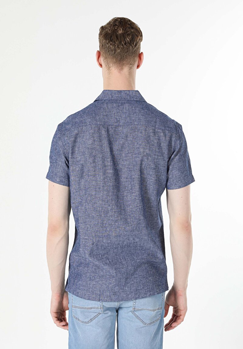 Показати інформацію про Сорочка З Коротким Рукавом Чоловіча Блакитна  Cl1048299