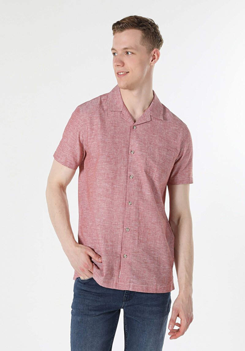 Зображення Сорочка З Коротким Рукавом Чоловіча Помаранчева Cl1048299