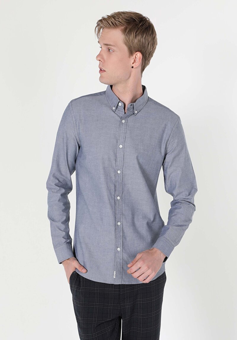 Зображення Сорочка З Довгим Рукавом Чоловіча Сіра Cl1048576