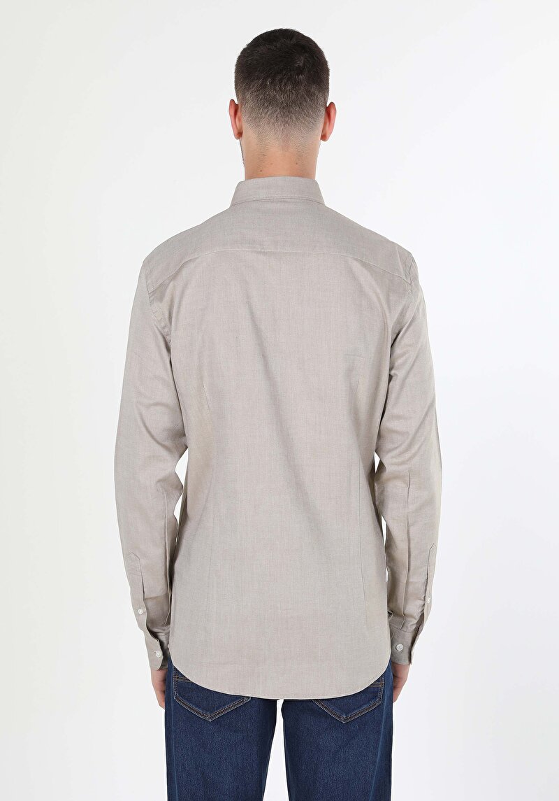 Зображення Сорочка З Довгим Рукавом Чоловіча Бежева Cl1048576