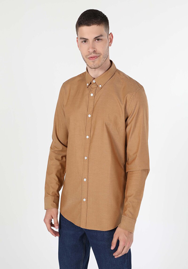 Зображення Сорочка З Довгим Рукавом Чоловіча Жовта Cl1048576