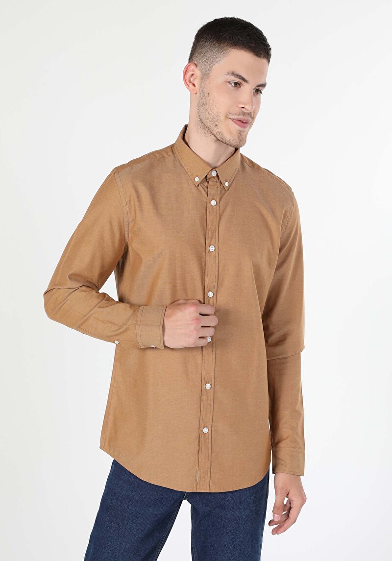 Показати інформацію про Сорочка З Довгим Рукавом Чоловіча Жовта  Cl1048576