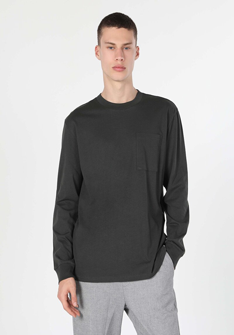 Зображення Футболка З Довгим Рукавом Чоловіча Сіра  Cl1059666