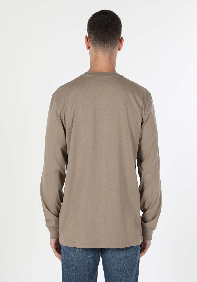 Показати інформацію про Футболка З Довгим Рукавом Чоловіча Бежева  Cl1059666