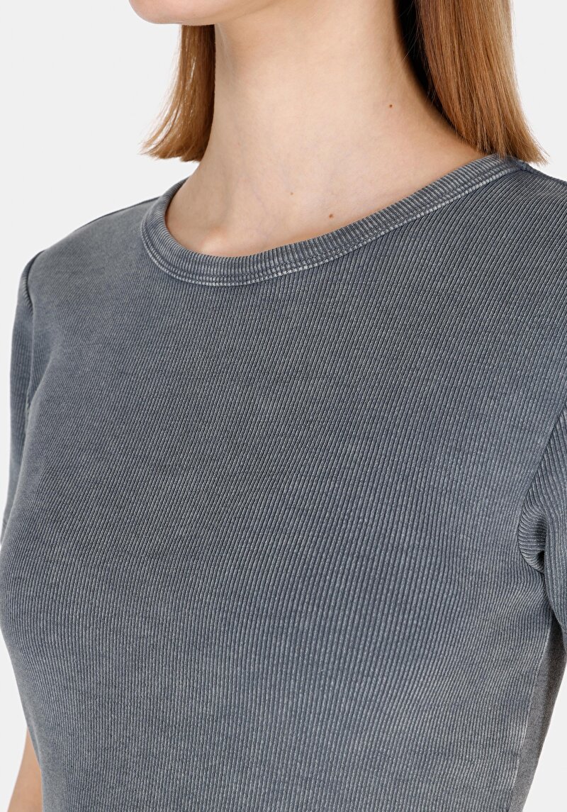 Показати інформацію про Блуза З Коротким Рукавом Жіночий Антрацит  Cl1073924