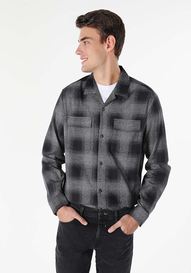 Зображення Сорочка З Довгим Рукавом Чоловіча Чорна  Cl1049917