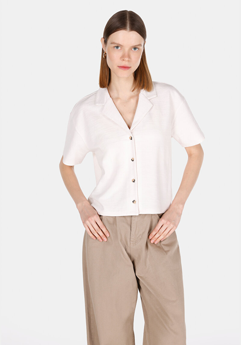 Зображення Поло З Коротким Рукавом Жіноче Біле  Cl1073977