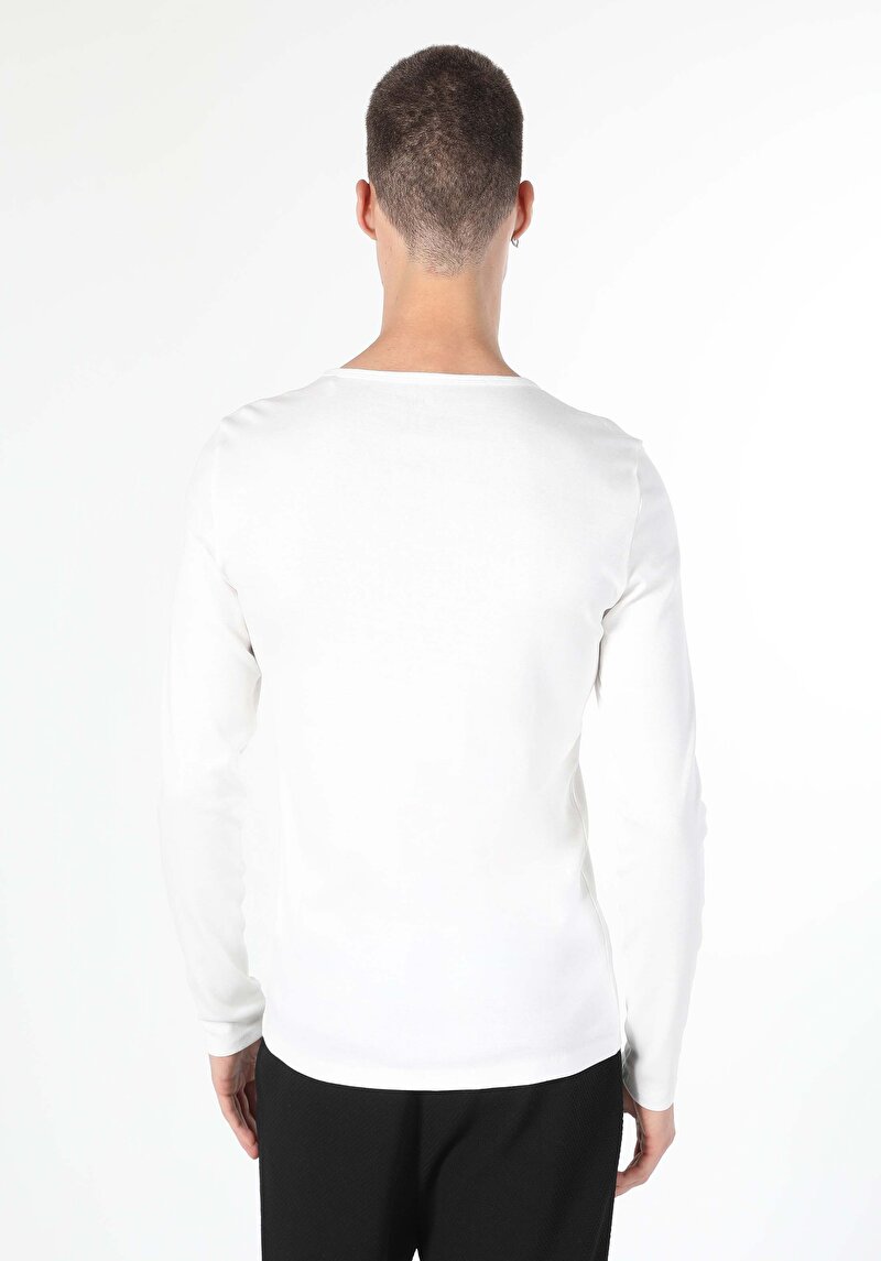 Показати інформацію про Футболка З Довгим Рукавом Чоловіча Біла  Cl1051052