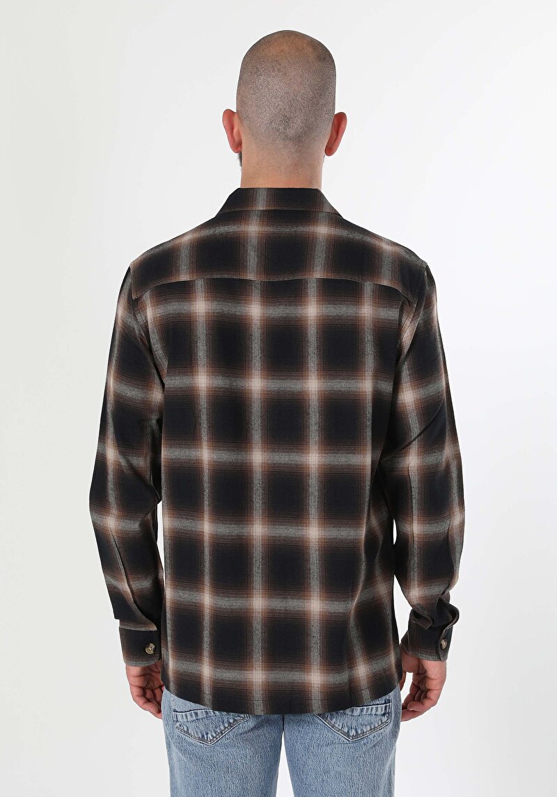 Показати інформацію про Сорочка З Довгим Рукавом Чоловіча Чорна  Cl1059771