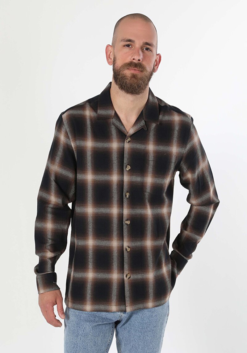 Показати інформацію про Сорочка З Довгим Рукавом Чоловіча Чорна  Cl1059771