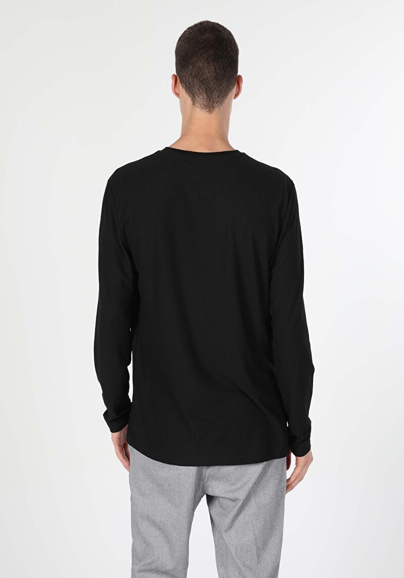 Показати інформацію про Футболка З Довгим Рукавом Чоловіча Чорна  Cl1051143