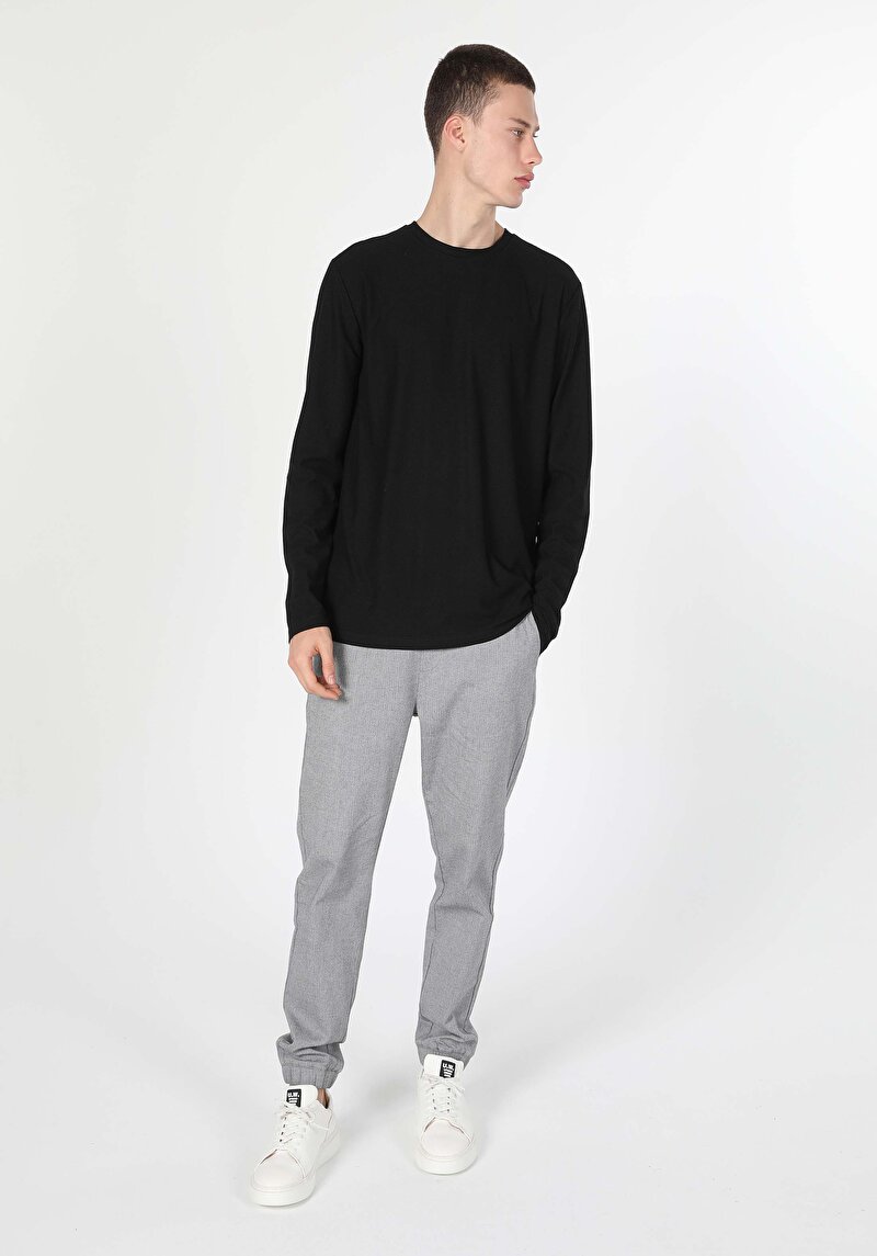 Показати інформацію про Футболка З Довгим Рукавом Чоловіча Чорна  Cl1051143