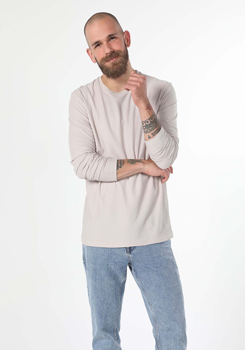 Зображення Футболка З Довгим Рукавом Чоловіча Сіра  Cl1051143