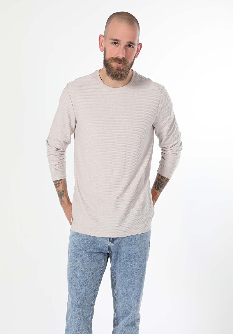 Показати інформацію про Футболка З Довгим Рукавом Чоловіча Сіра  Cl1051143