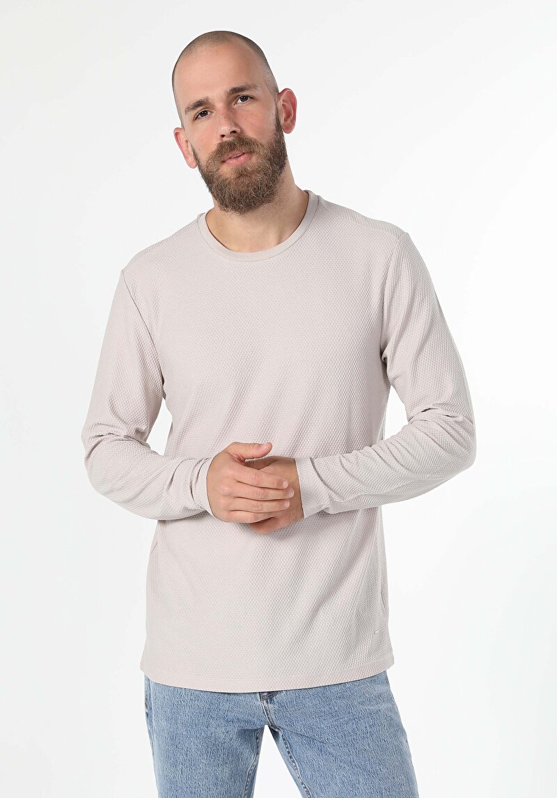 Показати інформацію про Футболка З Довгим Рукавом Чоловіча Сіра  Cl1051143