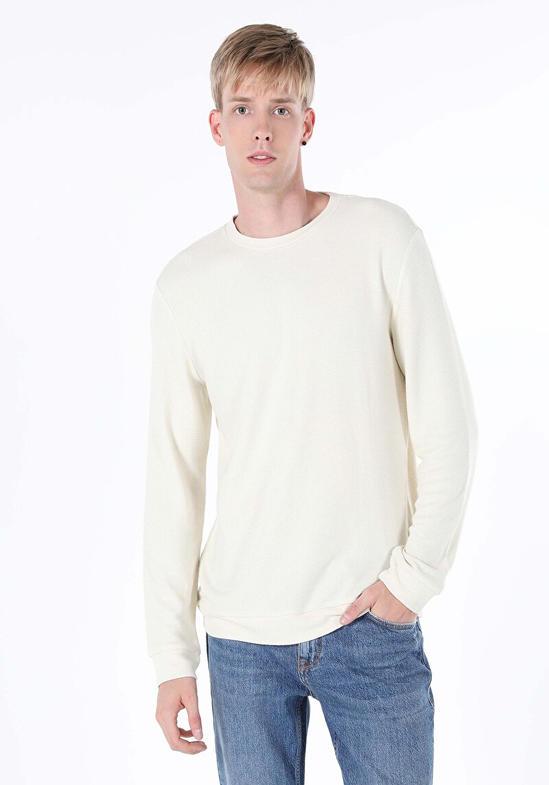 Зображення Футболка З Довгим Рукавом Чоловіча Бежева  Cl1059906