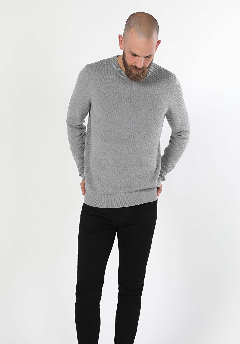 Показати інформацію про Светр Чоловічий Сірий  Cl1059924