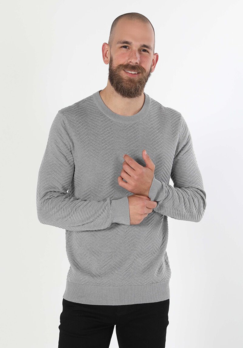 Показати інформацію про Светр Чоловічий Сірий  Cl1059924