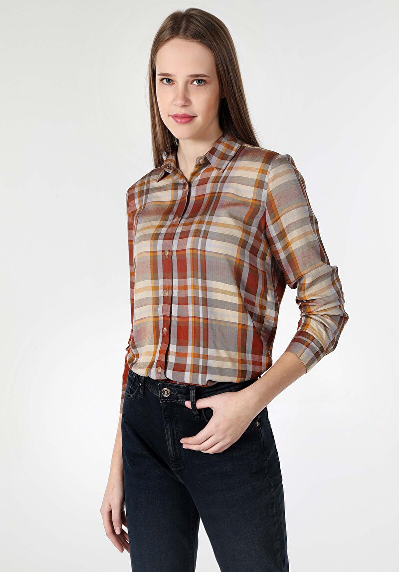 Зображення Сорочка З Довгим Рукавом Жіноча Коричнева Cl1060010