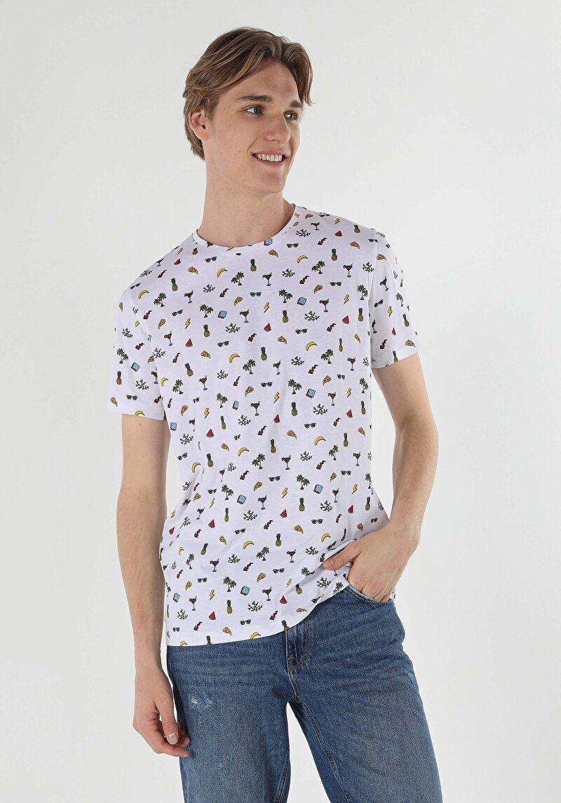 Зображення Футболка З Коротким Рукавом Чоловіча Біла  Cl1054892