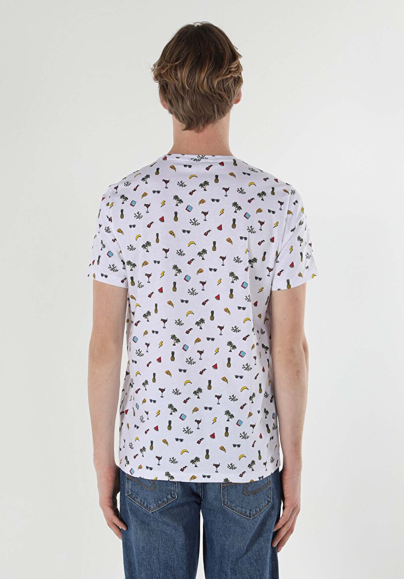 Показати інформацію про Футболка З Коротким Рукавом Чоловіча Біла  Cl1054892