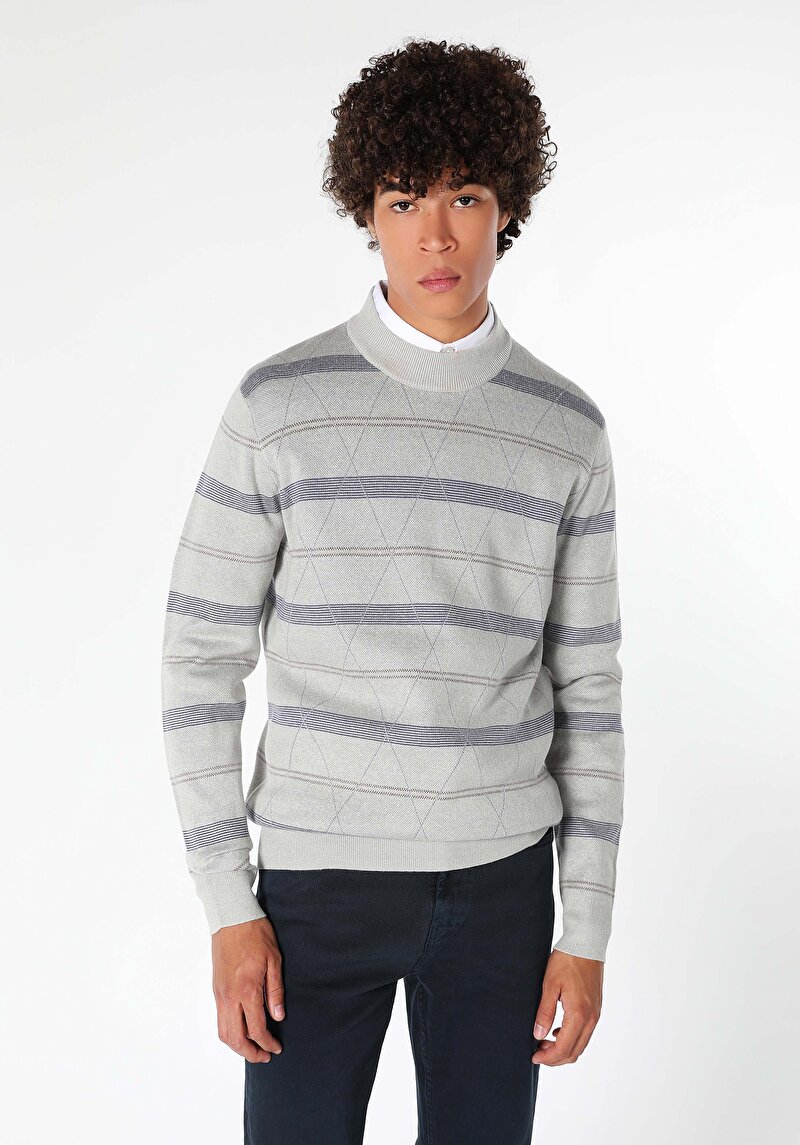 Показати інформацію про Светр Чоловічий Сірий  Cl1060094