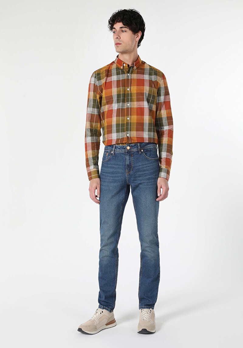 Зображення 044 Karl Джинси Чоловічі Блакитні Прямого Крою Cl1061380