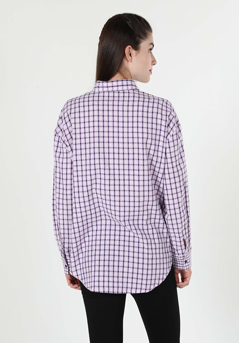 Зображення Сорочка З Довгим Рукавом Жіноча Фіолетова Cl1060322