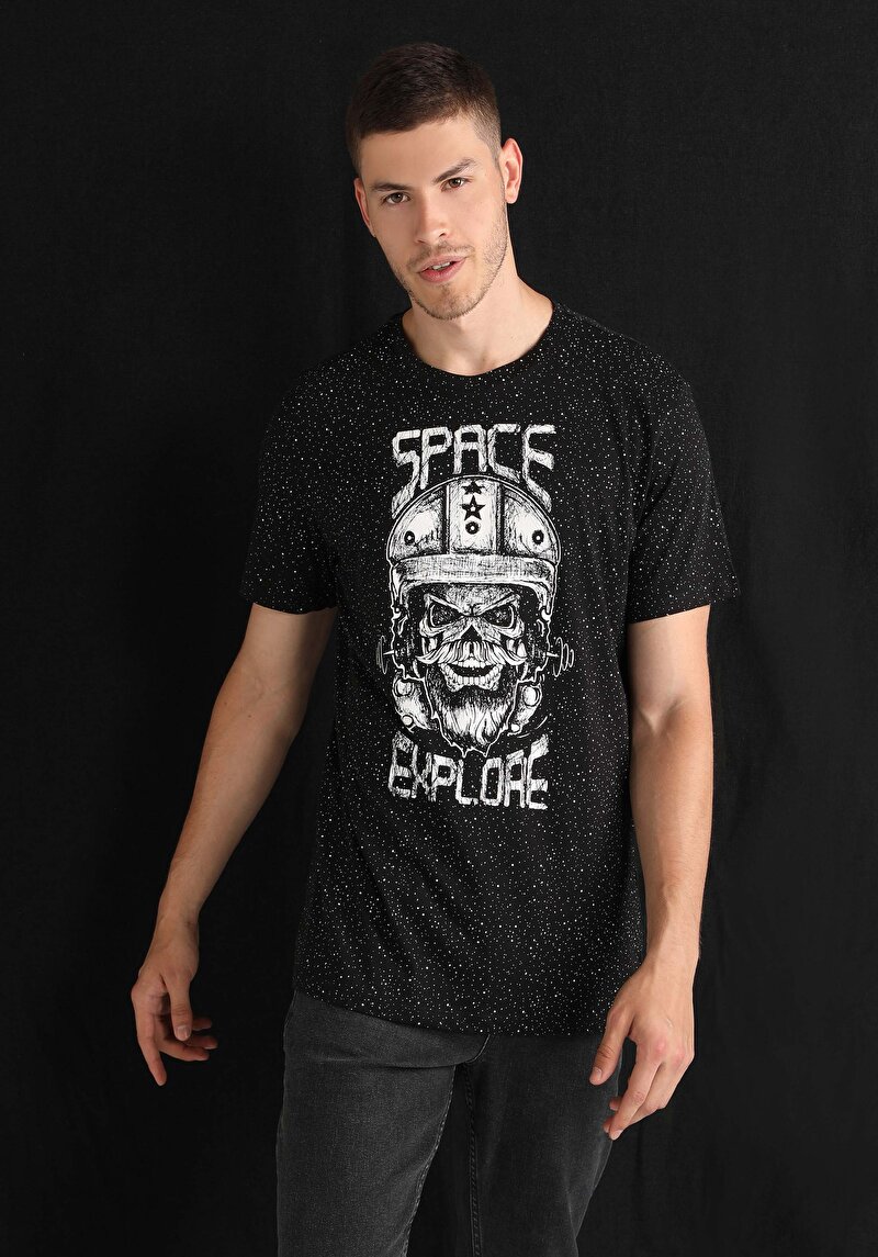 Зображення Футболка З Коротким Рукавом Чоловіча Чорна  Cl1057531