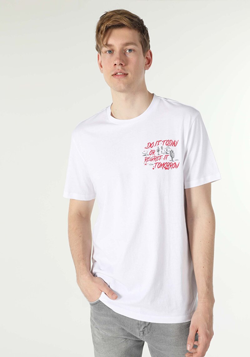 Зображення Футболка З Коротким Рукавом Чоловіча Біла  Cl1057551