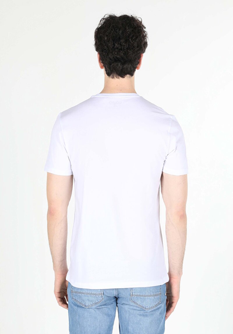 Показати інформацію про Футболка З Коротким Рукавом Чоловіча Біла  Cl1057613