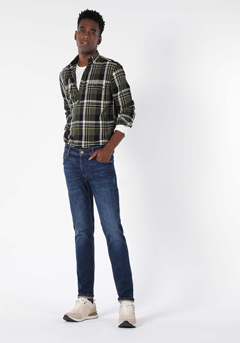 Зображення 041 Danny Джинси Чоловічі Блакитні Вузького Крою Cl1057856