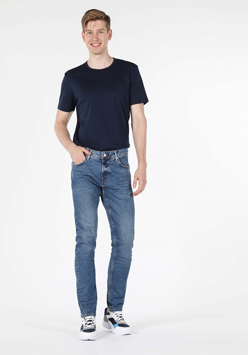 Зображення 044 Karl Джинси Чоловічі Блакитні Прямого Крою Cl1057861