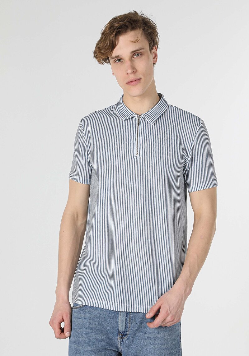 Зображення Поло З Коротким Рукавом Чоловіче Блакитне  Cl1058016