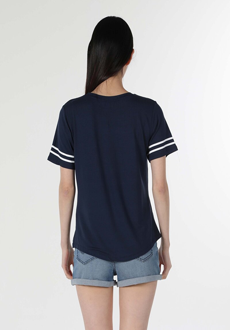 Показати інформацію про Футболка З Коротким Рукавом Жіноча Синя  Cl1058135