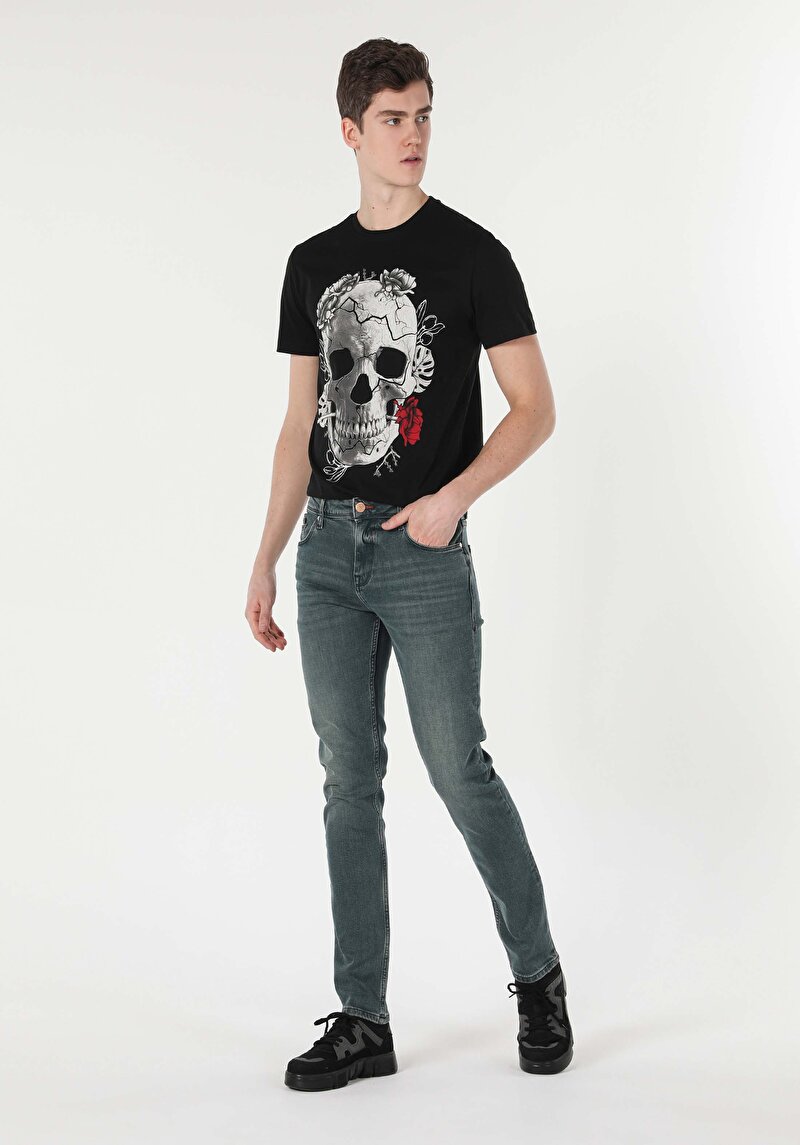 Зображення 044 Karl Джинси Чоловічі Блакитні Прямого Крою Cl1058228