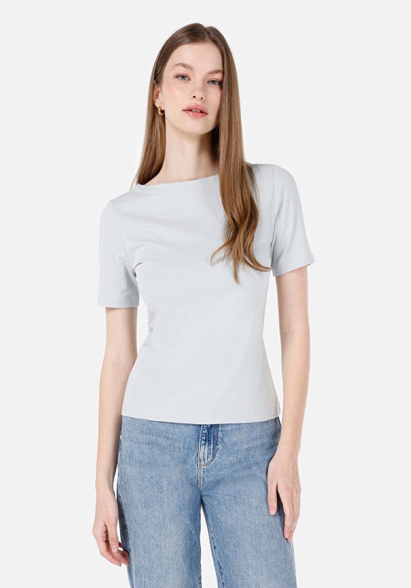 Зображення Футболка З Коротким Рукавом Жіноча Блакитна  Cl1058493